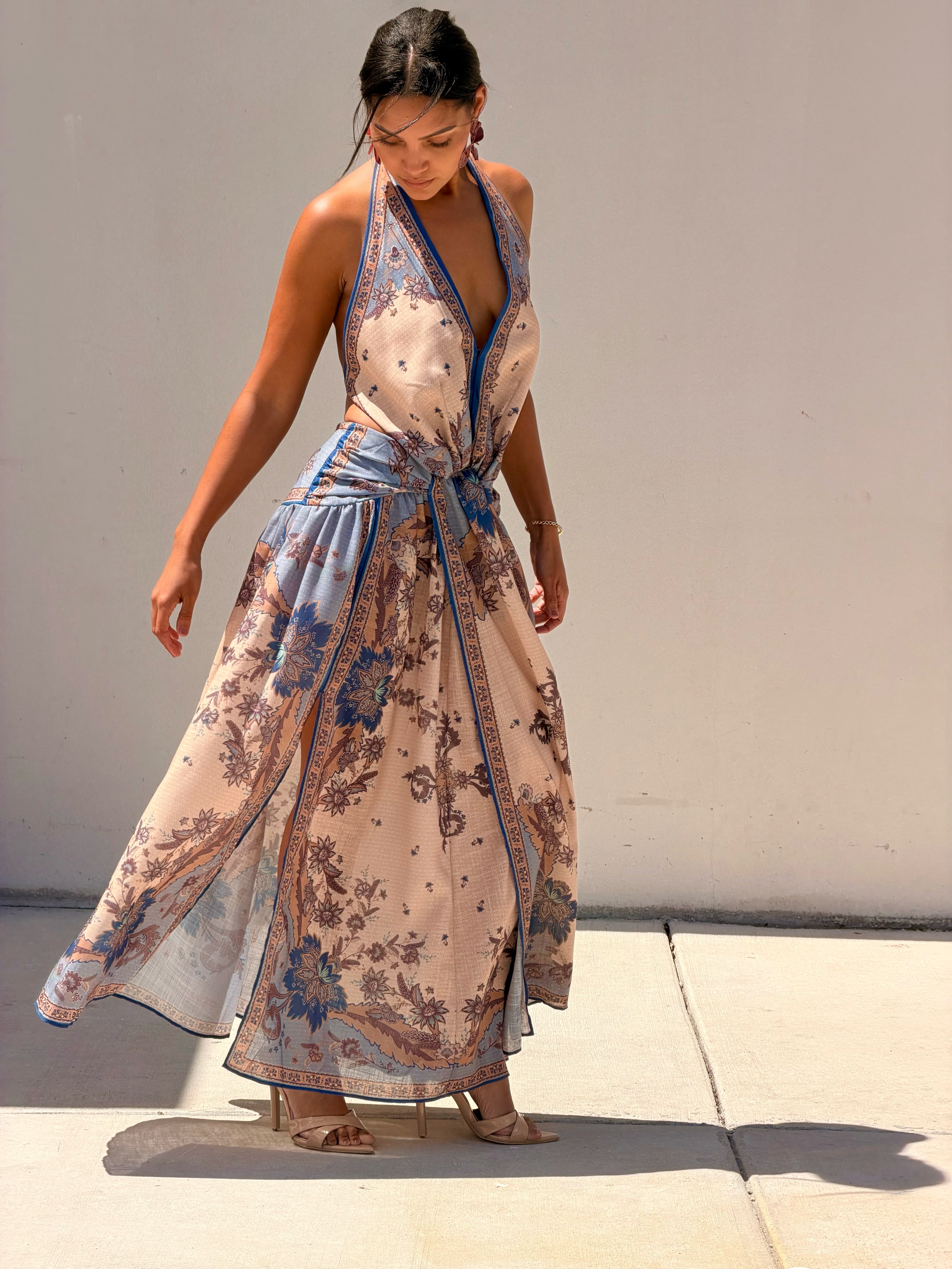 Lux Boho Halter Dress