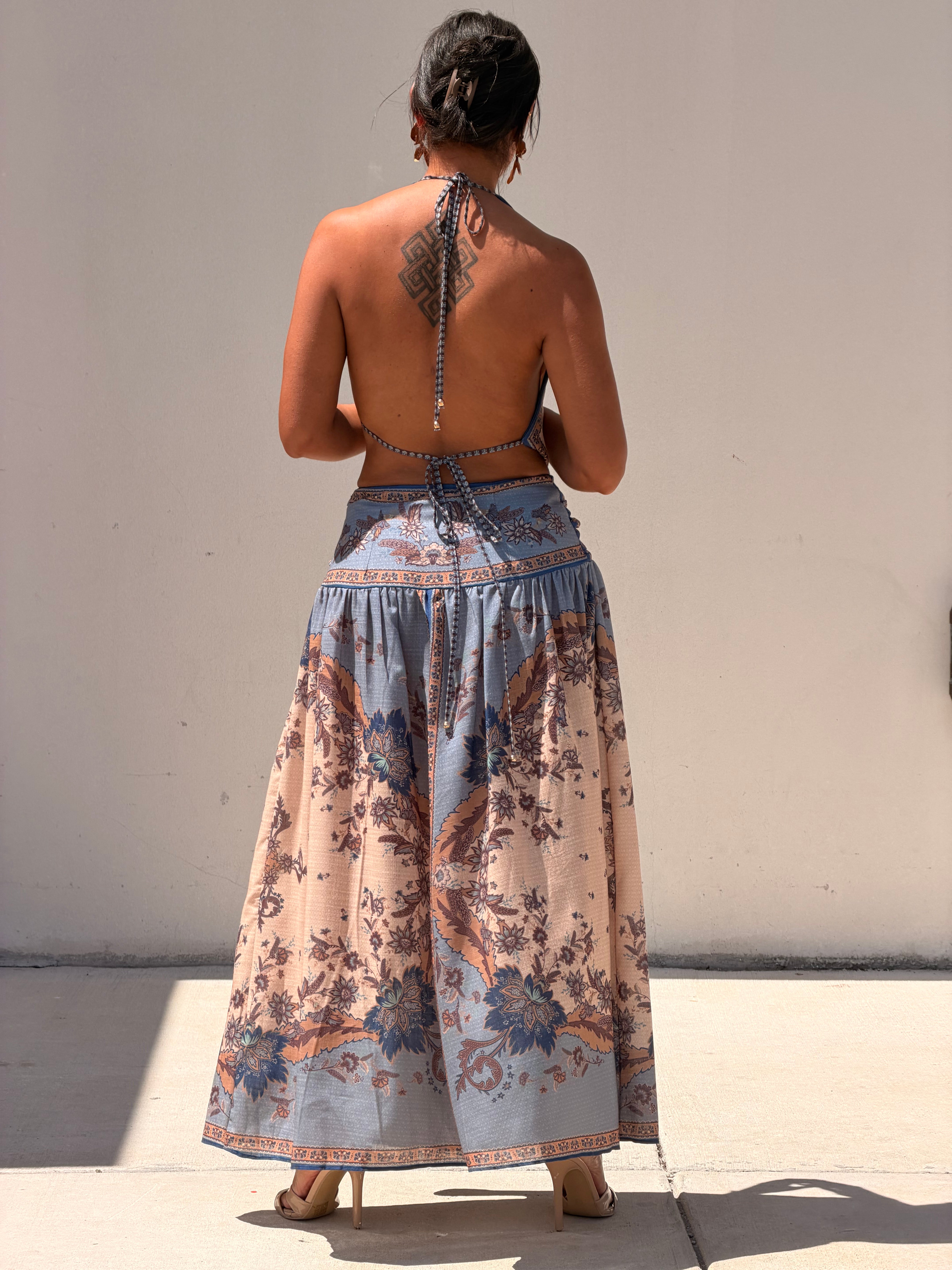 Lux Boho Halter Dress