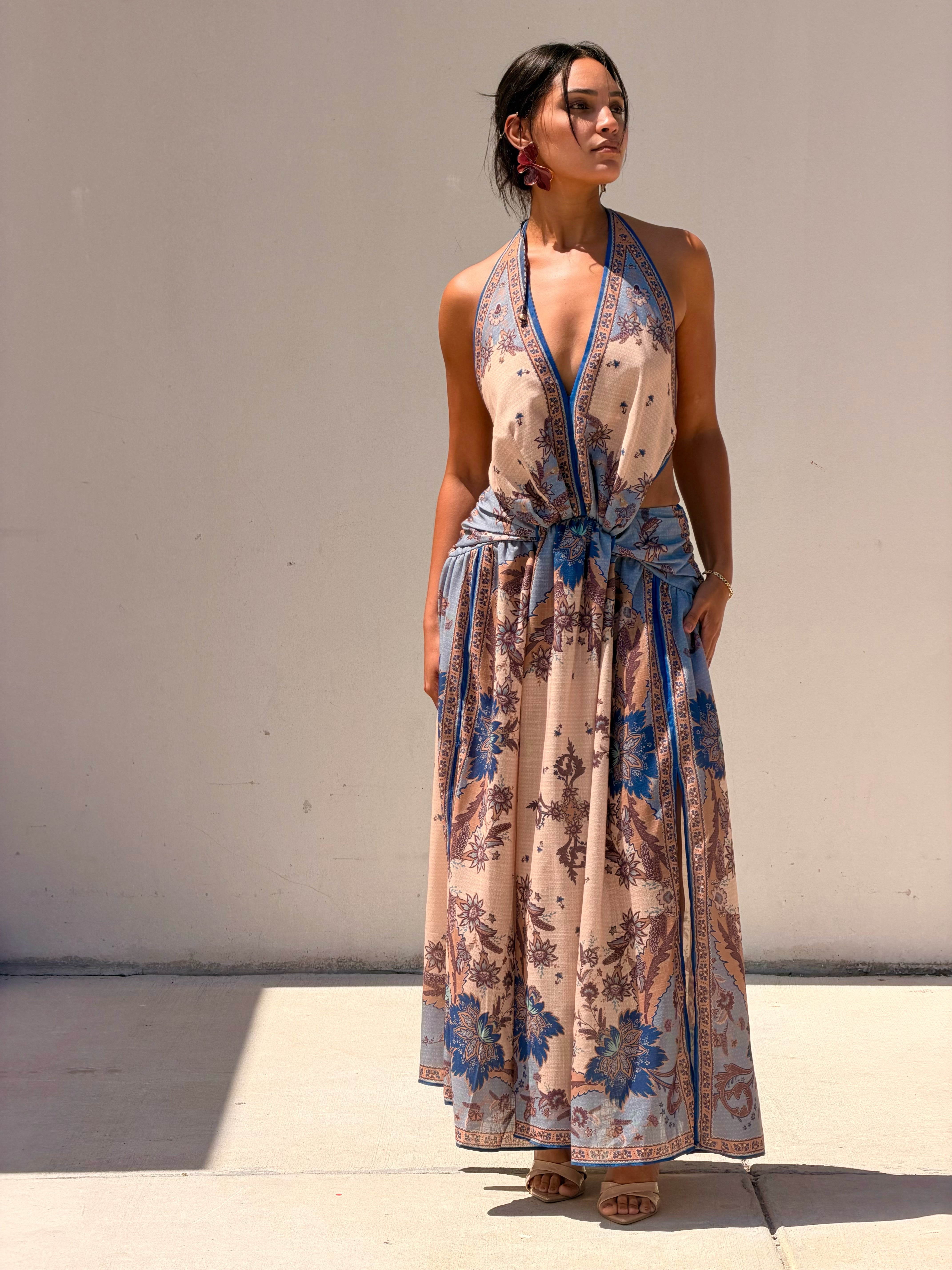 Lux Boho Halter Dress