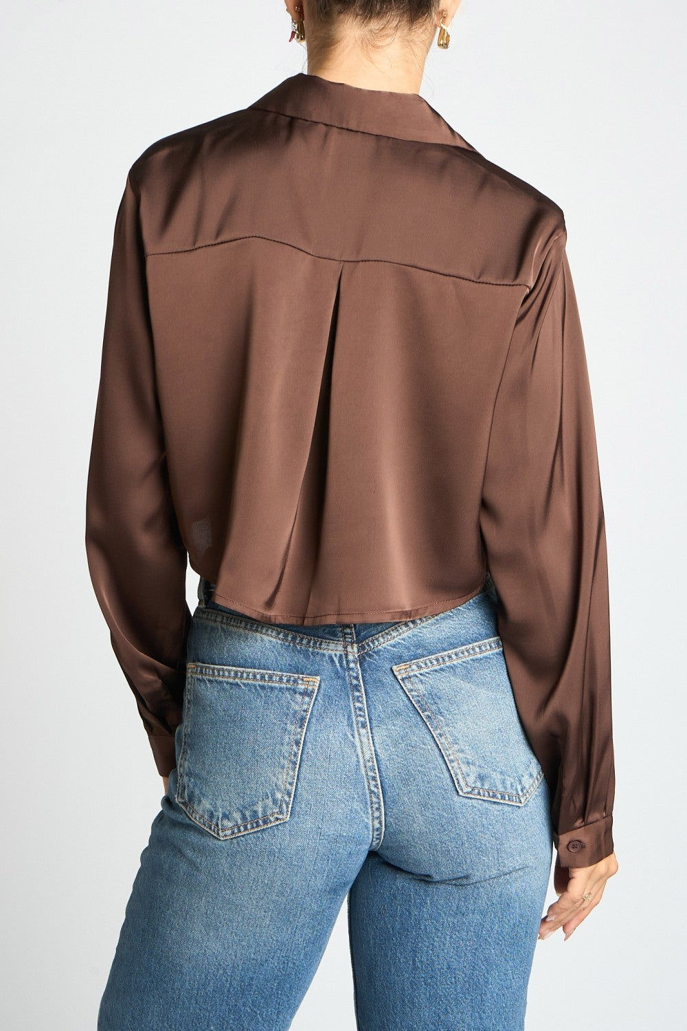 Cropped Satin Blouse
