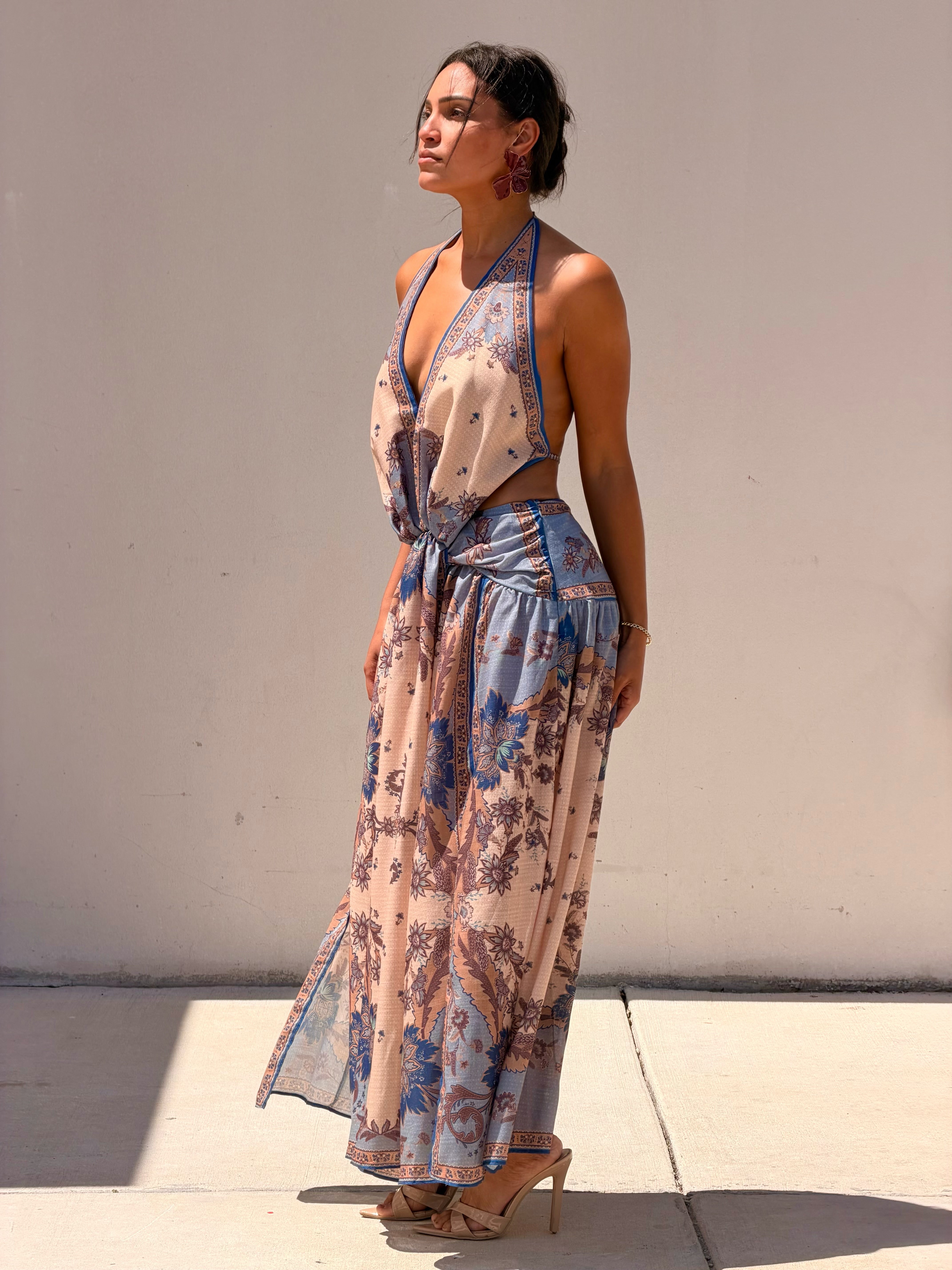 Lux Boho Halter Dress