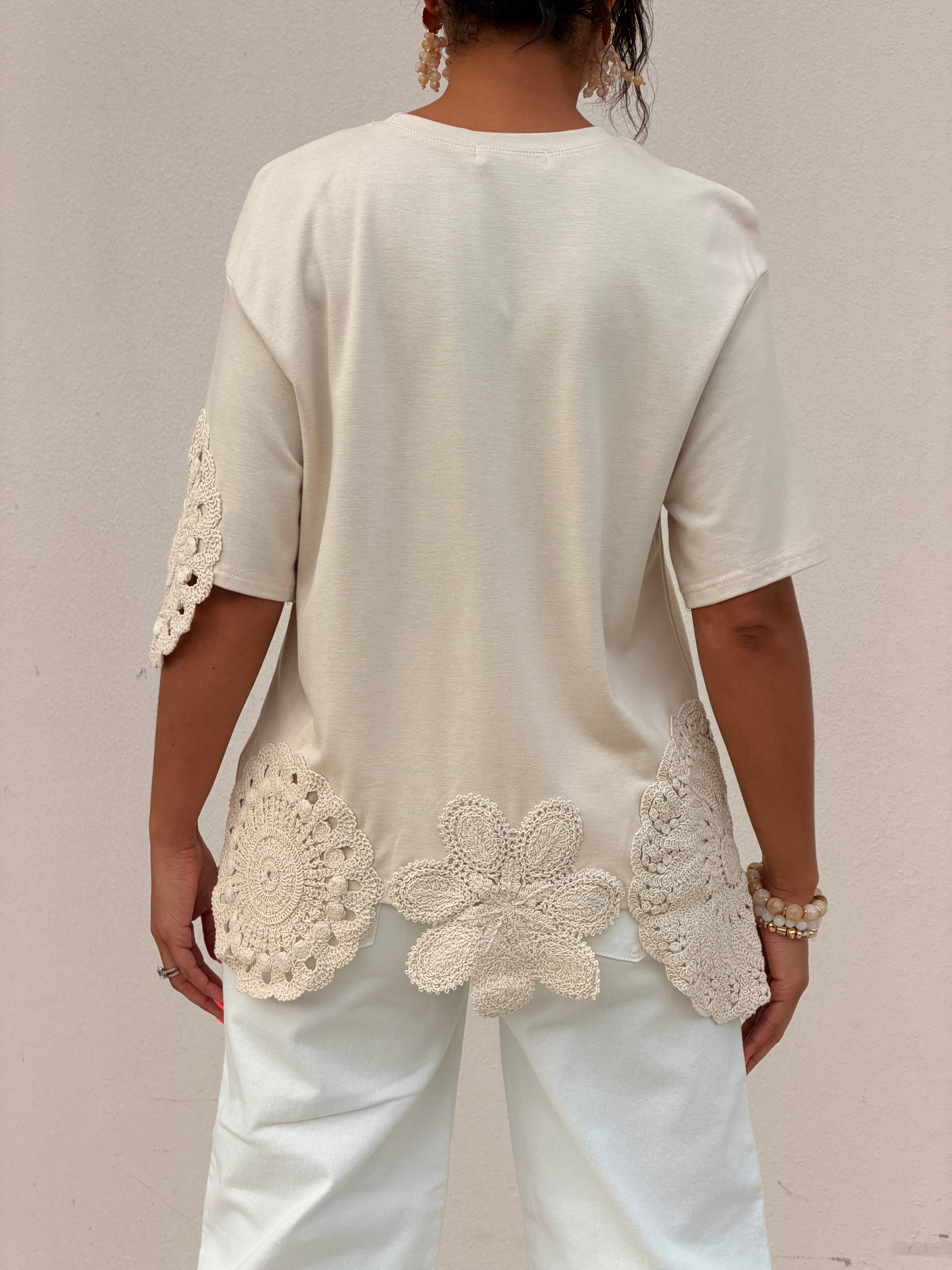 Embellished Flower Top