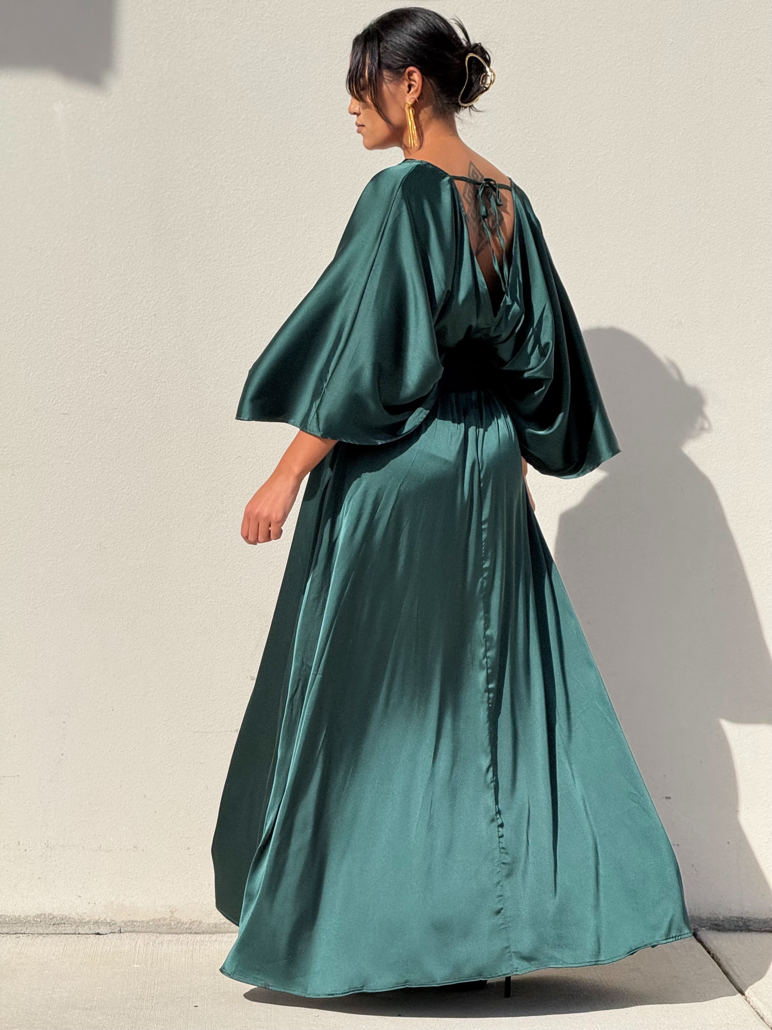 Emerald Kimono Style Dress