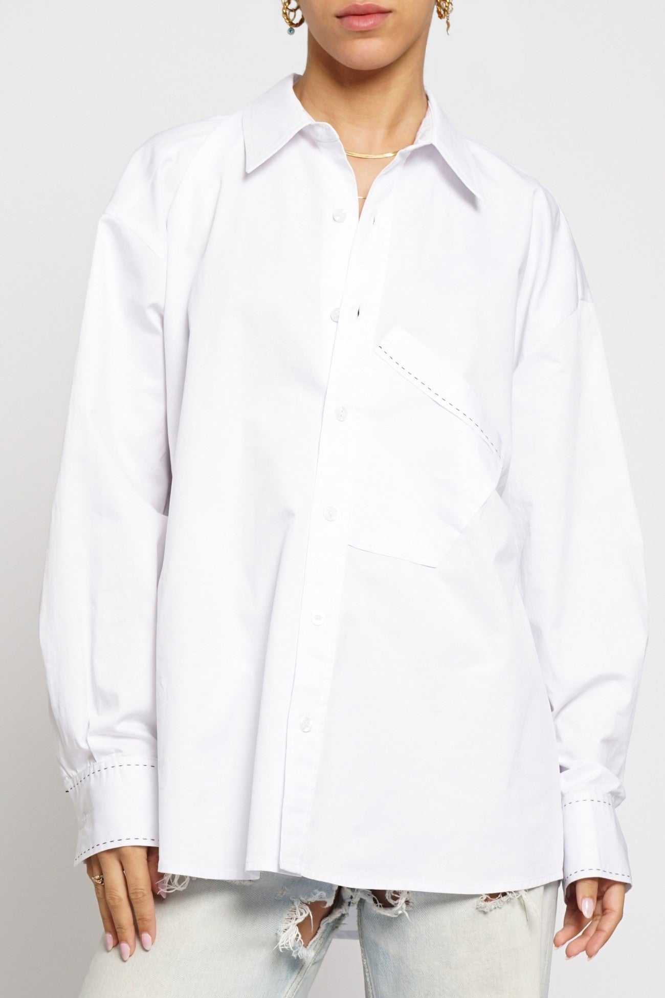 Pocket Stitch Detail Top