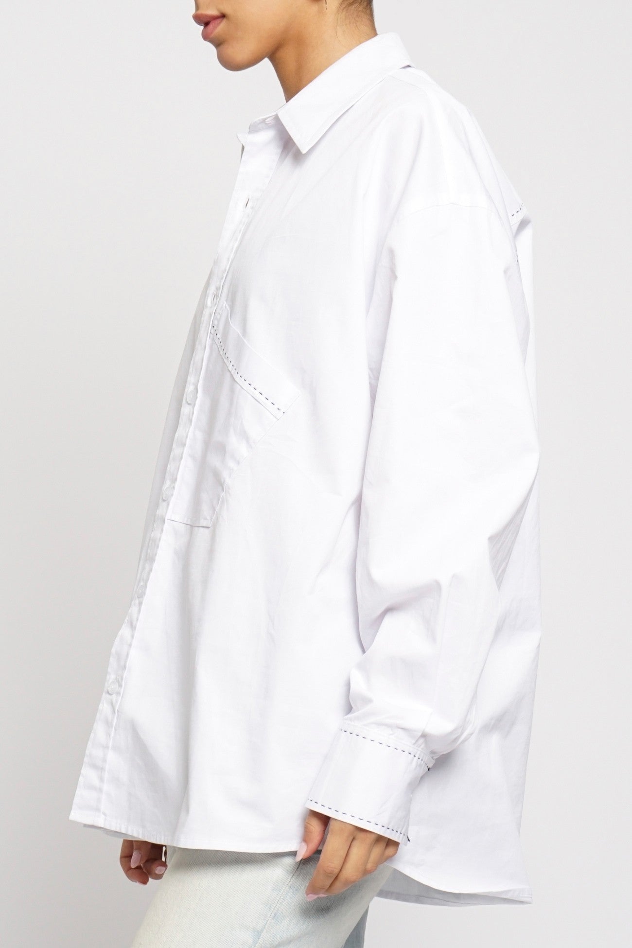 Pocket Stitch Detail Top