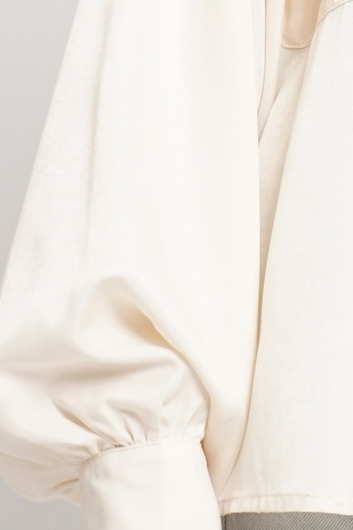 Oversized Balloon Sleeve Button Down Shirt