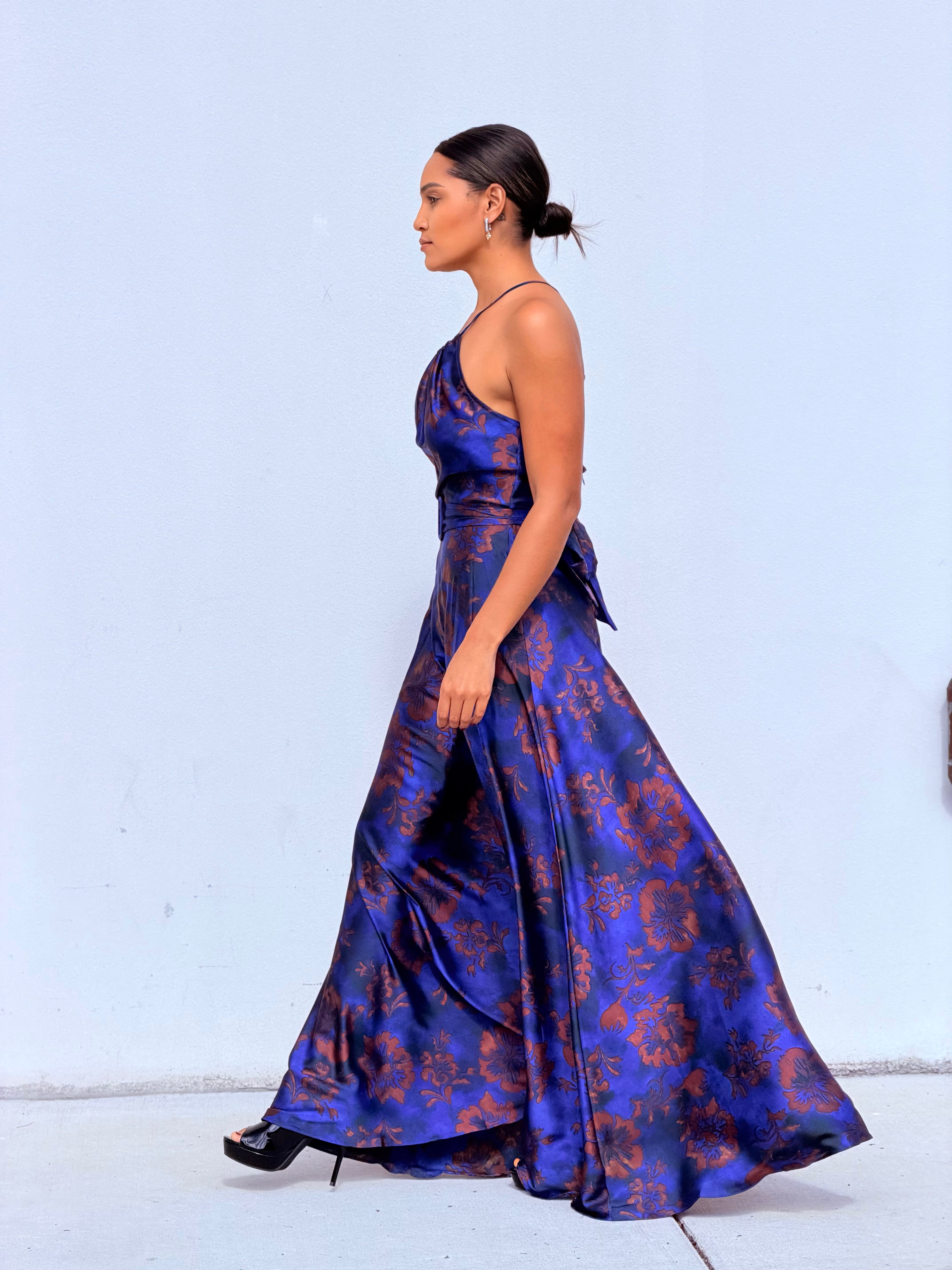 Thin Adjustable Strap Tie Back Waites Maxi Dress