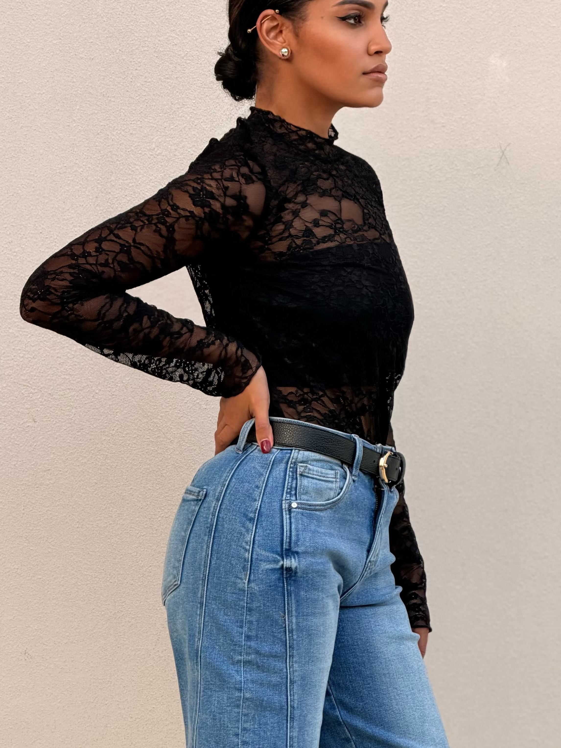Long Sleeve Lace Top