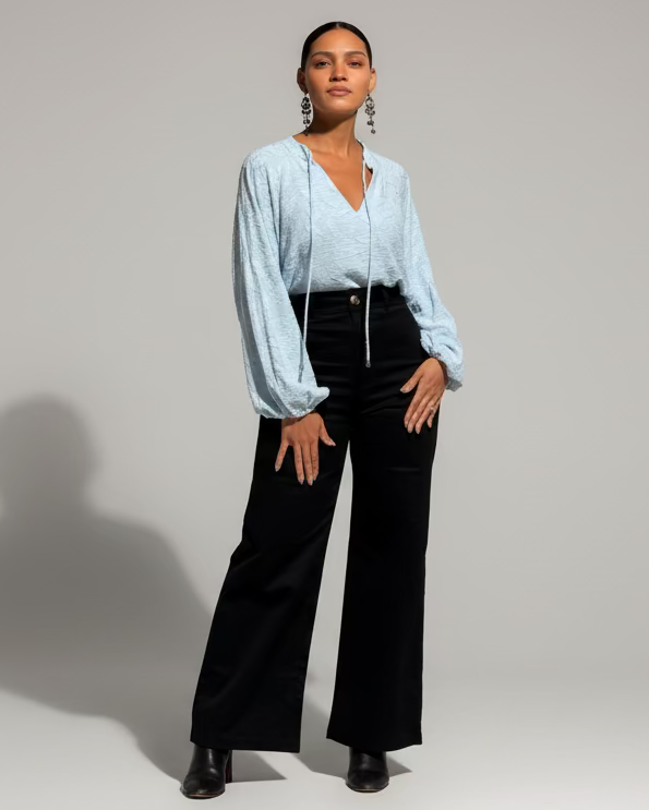 Long Sleeve Textured Top