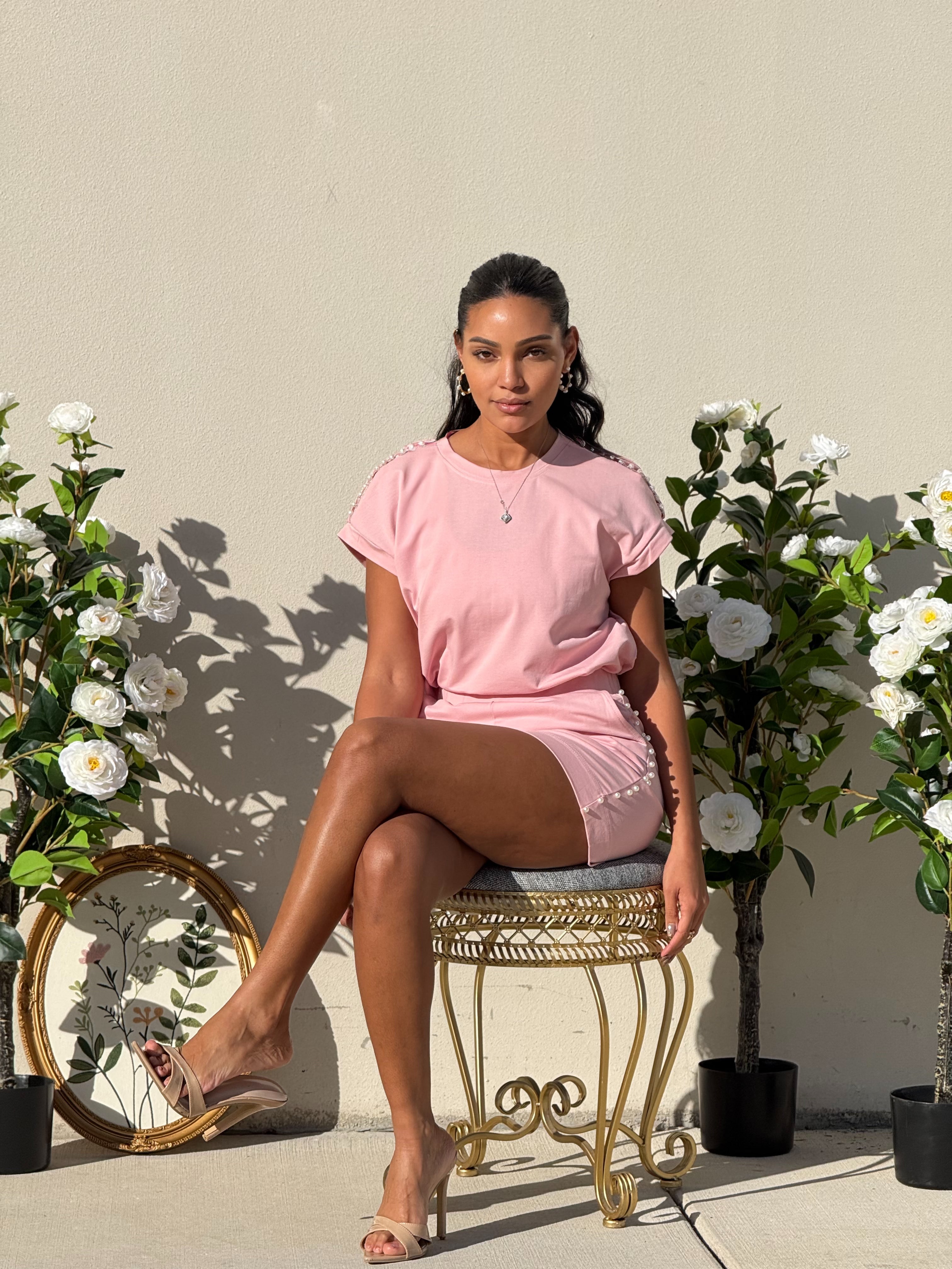 Pearly Cute Shorts Set