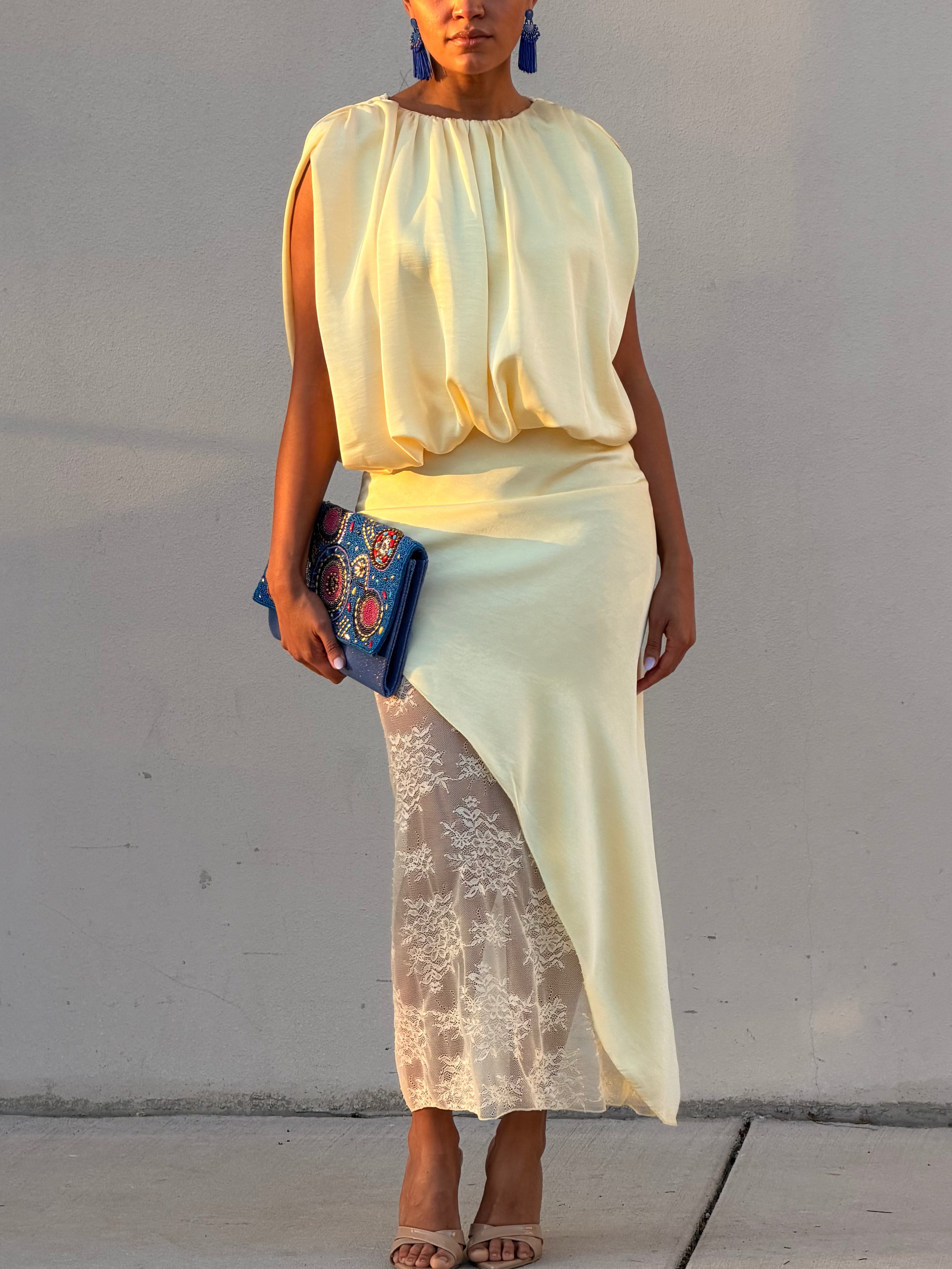 Satin & Lace Elegant Two Piece Set