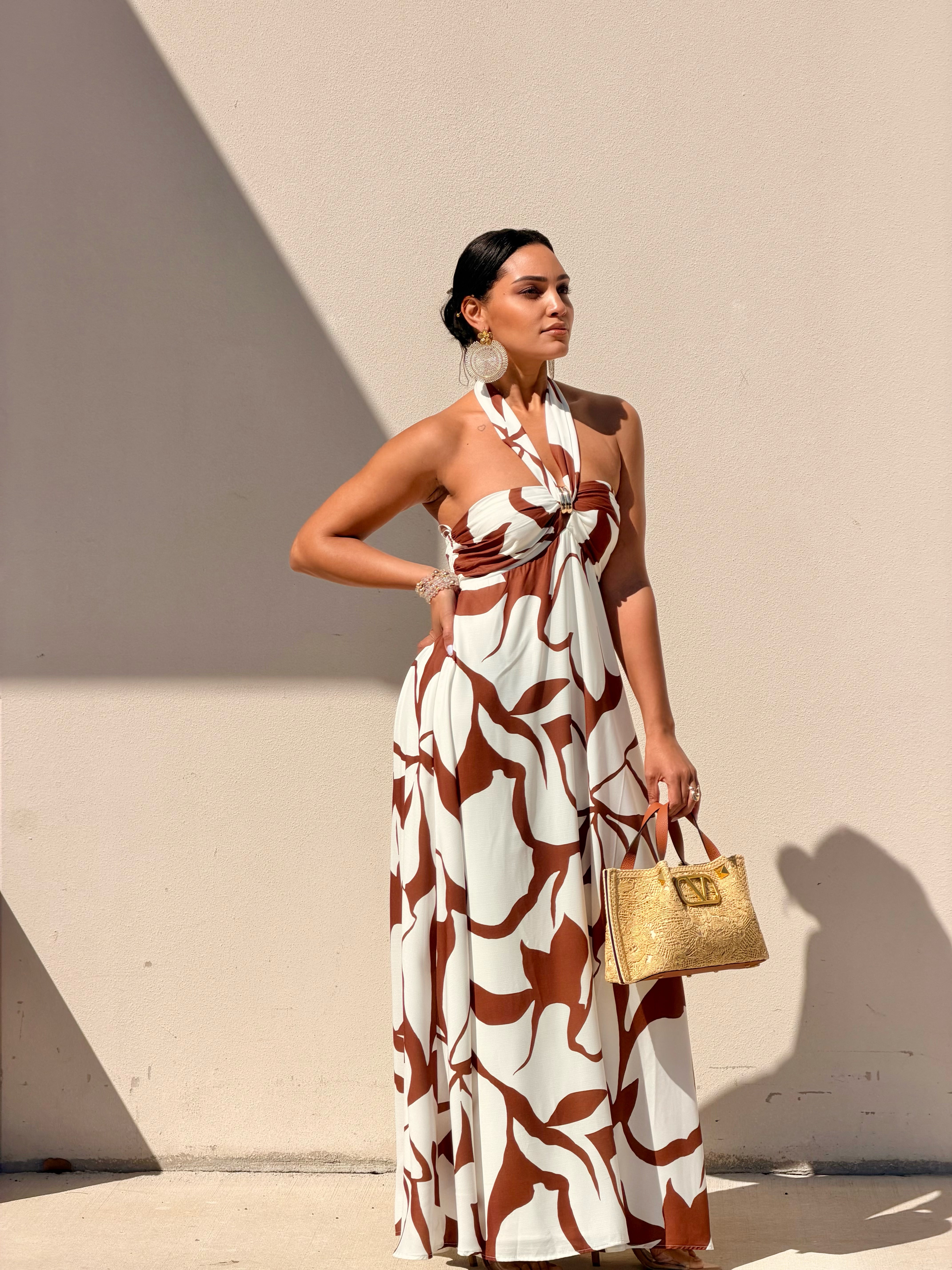 Brown Twist Dress