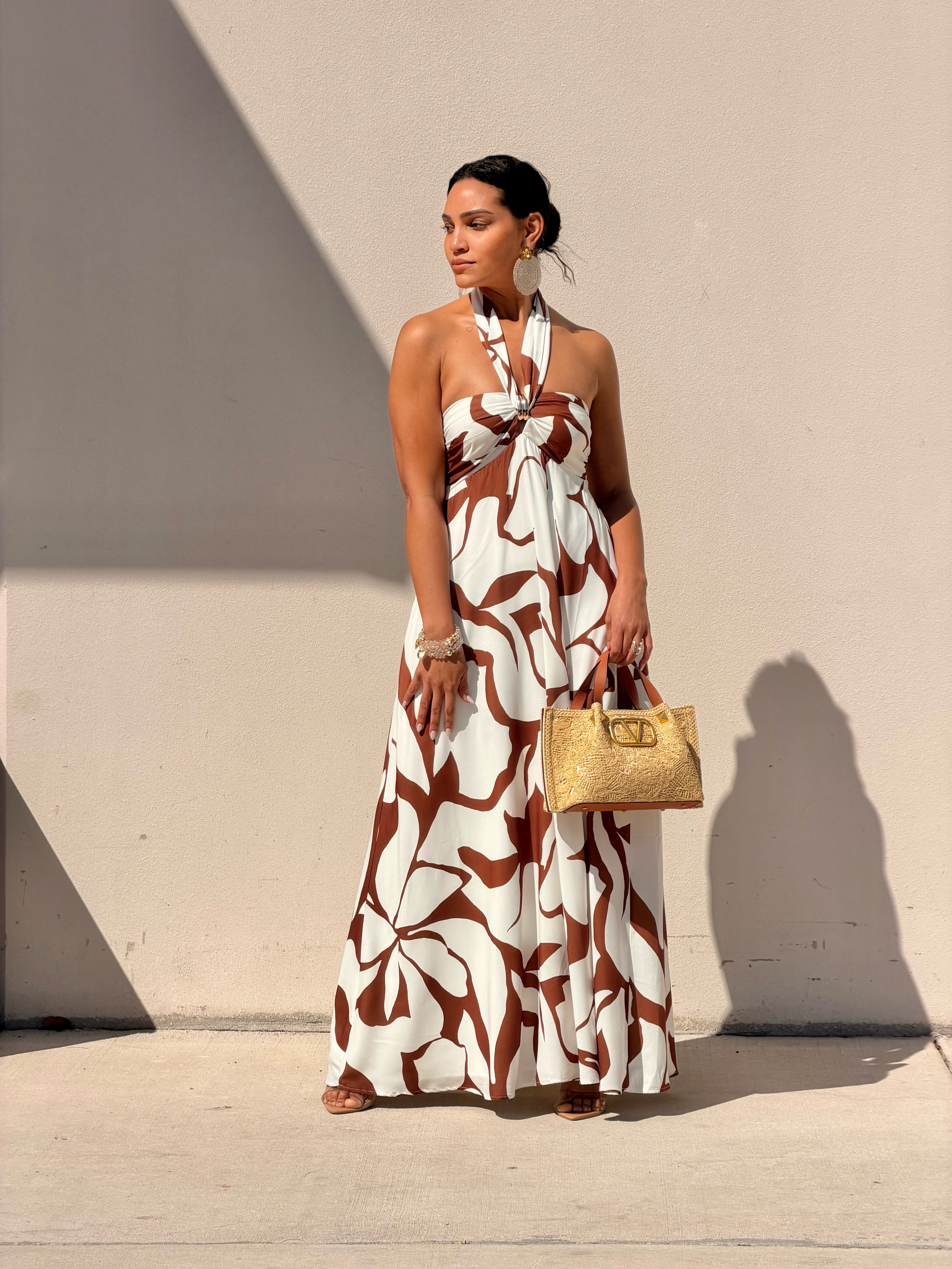 Brown Twist Dress