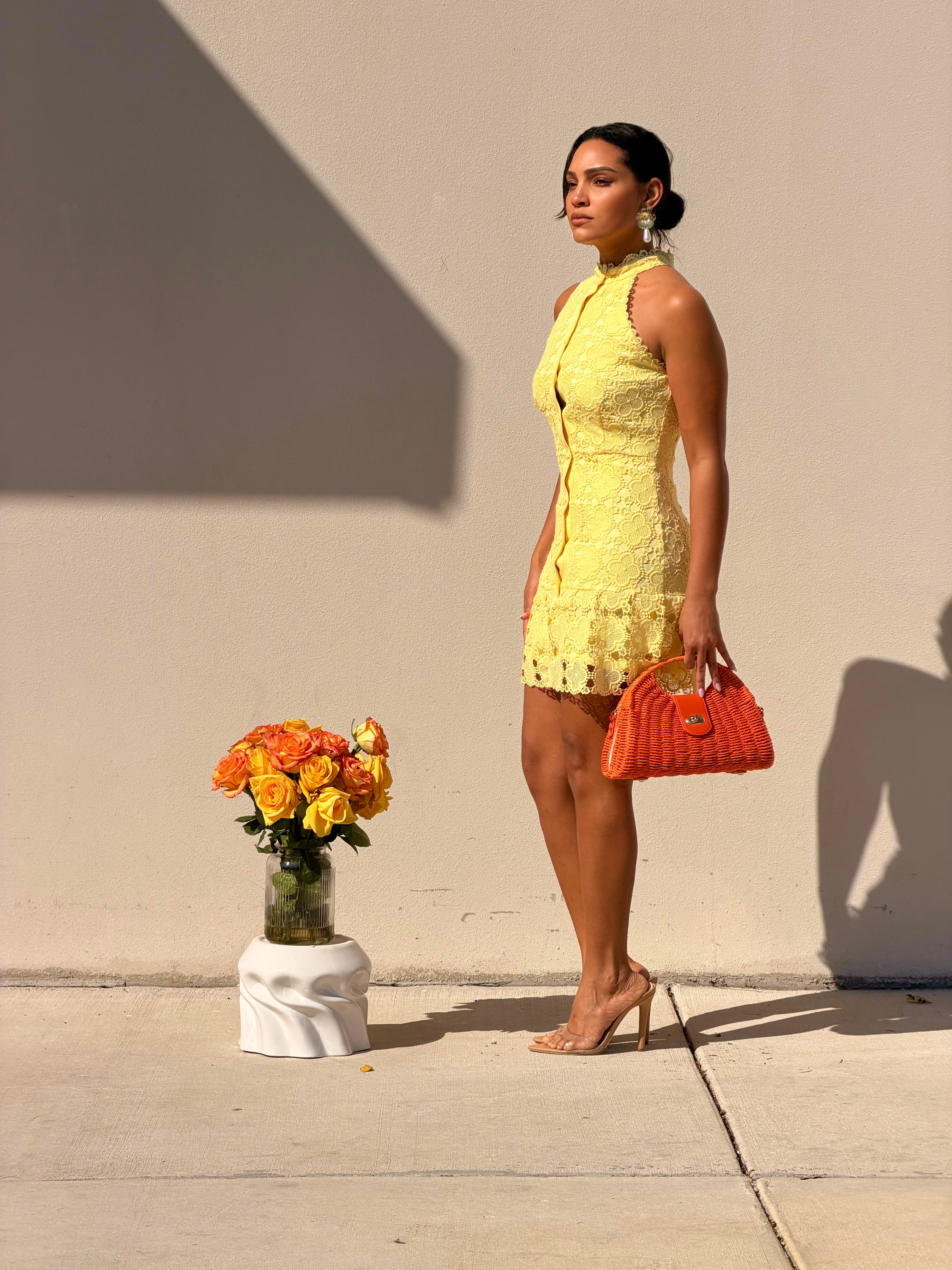 Sunshine Lace Short Dress