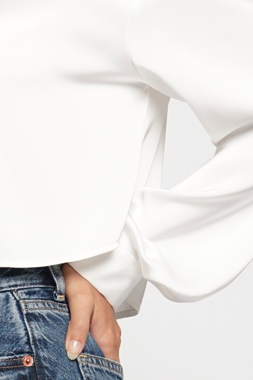 Cropped Satin Blouse