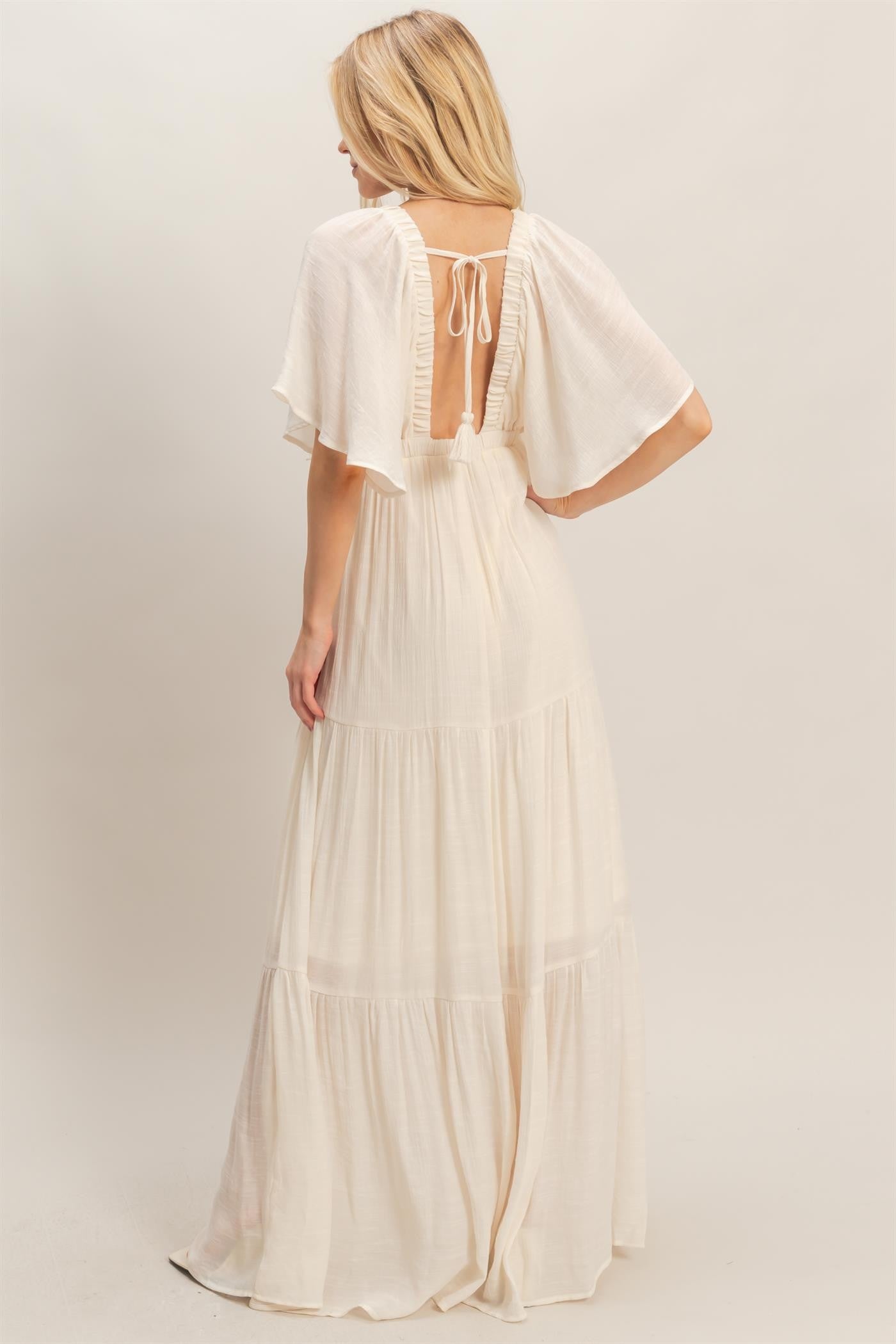 Flutter Sleeve Maxi Dress